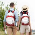 thumbnail image 4 of Vsdgher Winter Christmas Snowflake Print Canvas Backpack Travel Rucksack Unisex Knapsack 15.7/17.7Inch Laptop Backpack for Work,College-Small, 4 of 5