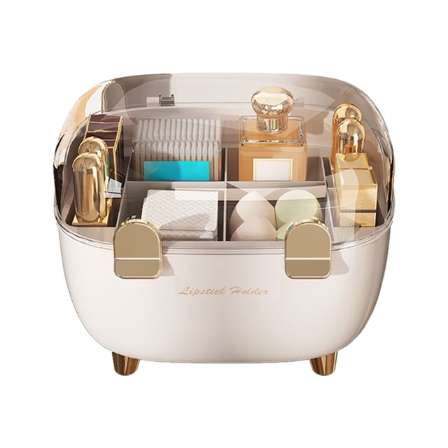 Tumotour Boîte de Rangement pour Rouge à Lèvres Anti-Poussière Boîte à Rouge à Lèvres Cosmétique de Table avec Couvercle Ins Vent Gloss Rouge à Lèvres Rangement