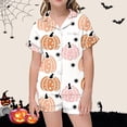 thumbnail image 2 of WEAIXIMIUNG Children's Leisure Printed Button Collar Short Sleeved Top Shorts Pajama Set 12-13 Years, 2 of 5