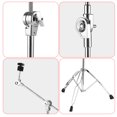 thumbnail image 4 of Cymbal Stand Straight & Boom Cymbal Stand Double Braced Legs Height & Angle Adjustable Drum-kit Cymbal Support Rack Heavy Duty BoomStraight Combo with Rubber Feet, 4 of 7