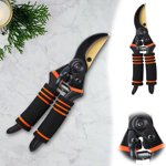 Pantoufles professionnelles de tailleur à forte résistance à la rouille, pinces de jardin de 5,4 pouces, lames d'acier résistant à la ruisselure pour arbres, branches, fleuriste et cueillette de fruits, ciseaux de jardinage