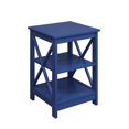 thumbnail image 1 of Convenience Concepts Oxford Square End Table in Blue Wood Finish, 1 of 3