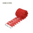 thumbnail image 2 of Uxcell 3.14 inch Wide 5 Yard Lace Ribbon Floral Pattern Red Embroidered Lace Trim for Sewing Making, Gift Wrapping, 2 of 5