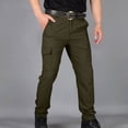 thumbnail image 2 of YOIAVAIOY Pantalon Cargo Tactique pour Hommes Résistant à l'Eau en Ripstop Pantalon de Randonnée Léger Pantalon de Travail d'Extérieur avec Multiples Poches Vert Armée TTG, 2 of 5