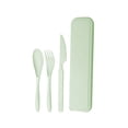 thumbnail image 2 of Reusable Utensil Set, Wheat Straw Cutlery, Portable Travel Case, Outdoor Dining Essentials, Camping Picnic Gear, Eco-Friendly Kitchenware, 2 of 6