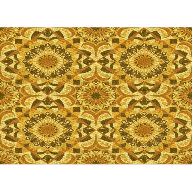 Ahgly Tapis Rectangulaire Lavable en Machine Intérieur Transitionnel Bisque Brun Foncé, 2 Pieds x 5 Pieds
