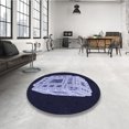 thumbnail image 4 of Ahgly Company Tapis Rectangulaire d'Intérieur Lavable en Machine Transitionnel Violet Clair Bleu, 8 Pieds x 10 Pieds, 4 of 7