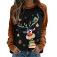 thumbnail image 2 of Chandail de Noël pour Femmes 2023 Col Rond Mode Décontractée Manches Longues Chandail à Imprimé de Noël Hauts Blouse en Liquidation, 2 of 4