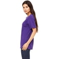 thumbnail image 4 of BELLA+CANVAS 6400 - T-Shirt en Jersey à Manches Courtes Décontracté, P, Violet Équipe, 4 of 5