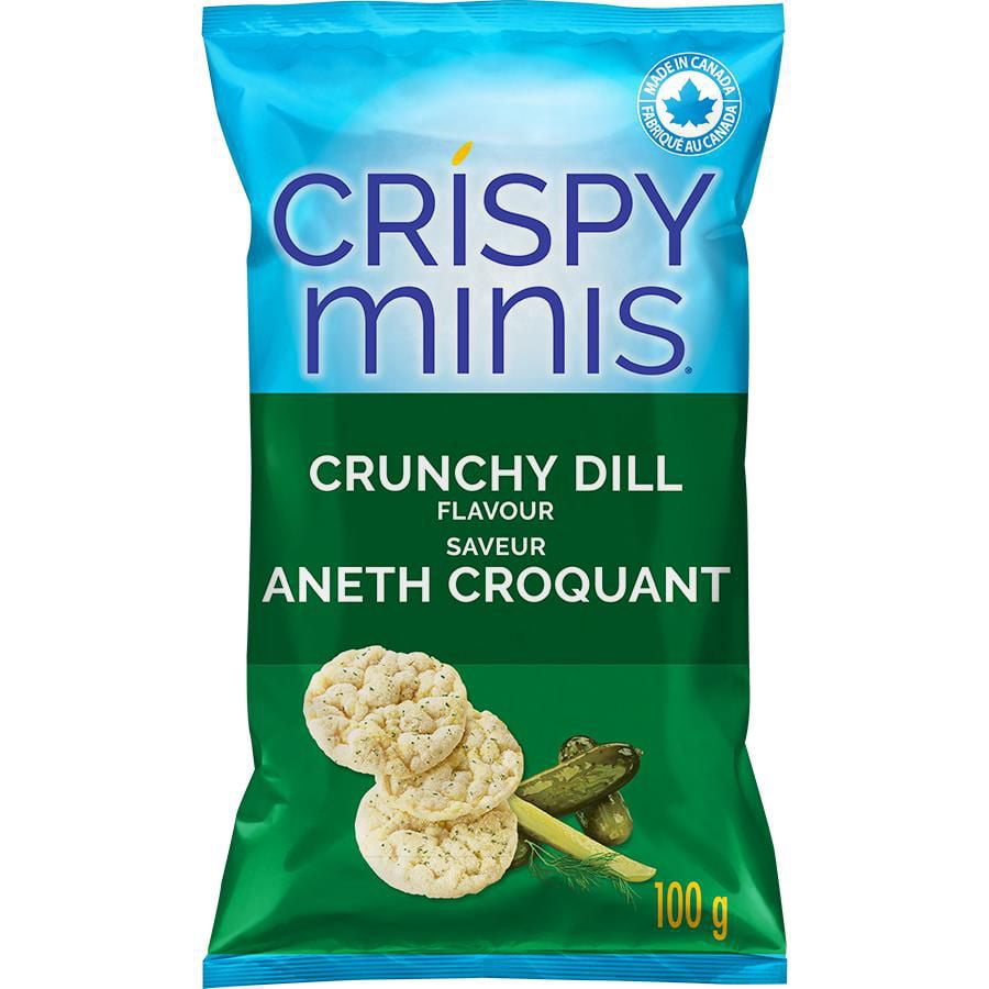 Quaker Crispy Minis Croustilles de riz brun Saveur Aneth croquant