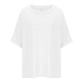 thumbnail image 3 of AherBiu Hauts Surdimensionnés pour Femmes Manches 3/4 Encolure Dégagée Été Décontracté Ample Haut T-Shirts Blouse, 3 of 6