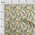 thumbnail image 2 of oneOone Georgette Viscose White Fabric Tropical Craft Projects Decor Fabric Printed By The Yard 42 Inch Wide, 2 of 5
