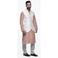 thumbnail image 2 of Atasi Traditional Printed Kurta Churidar Pajama Set With Nehru Jacket For Men, 2 of 5