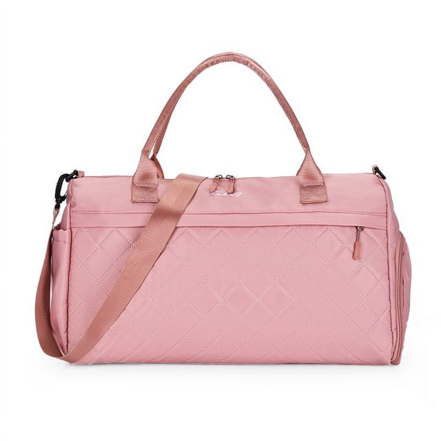 Sac Polochon de Sport pour Femmes, Sacs d'Entraînement avec Compartiment à Chaussures et Poche Humide, Rouge