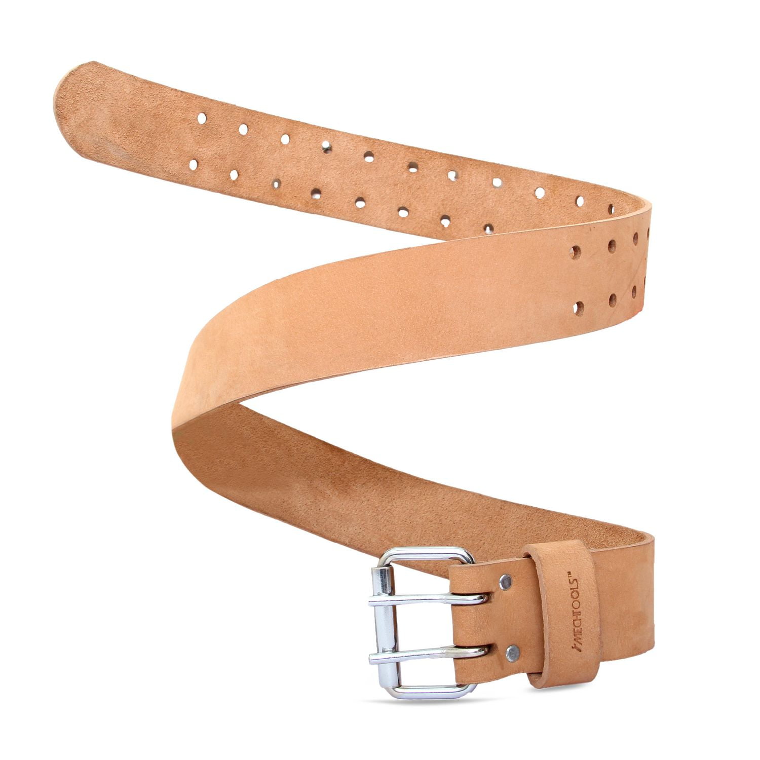 MECHTOOLS 2" CEINTURE À OUTILS EN CUIR AVEC DOUBLE BOUCLE (NATUREL) POUR 29" - 45"