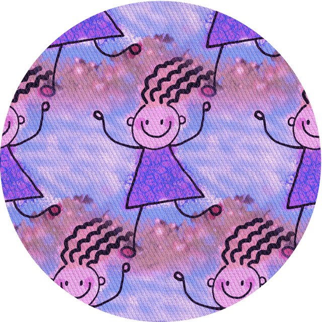 Ahgly Company Tapis Rond Lavable en Machine Intérieur Transitionnel Orchidée Foncée Violet, 8 Pieds Rond
