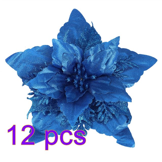 5PCS Big sharp corner Christmas plus flower surround plastic three-dimensional artificial flower Decoration Ornaments