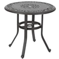 thumbnail image 1 of PHI VILLA Table de Salle à Manger Bistro Ronde d'Extérieur en Aluminium Coulé de 32 Po avec Surface Givrée, 1 of 4
