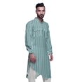 thumbnail image 3 of Atasi Kurta Traditionnel en Rayonne Imprimée à Col Mandarin pour Hommes Chemise Décontractée, 3 of 6