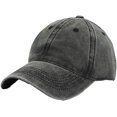 thumbnail image 1 of LinYooLi Retro Solid Baseball Cap for Women Men Trendy Denim Feel Soft Adjustable Skullcap Hats All Season Casual, 1 of 5