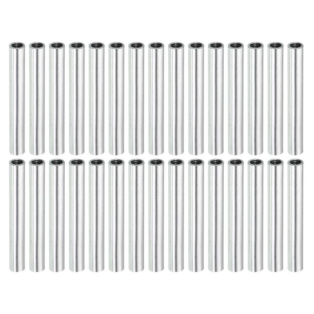 Unique Bargains Ronde Écrou d'Accouplement M4x0,7 Mm 40mm Fileté Connecteur Tige Tige Tube Goujon 30 Pack