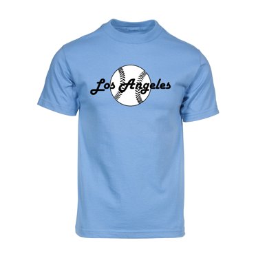 Gravity Threads Mens Los Angeles Baseball Short-Sleeve T-Shirt - Light Blue - XL