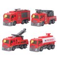 thumbnail image 2 of Fire Truck Toy, 4Pcs Fire Truck Model Easy To Play Pull Back  for School, 2 of 7