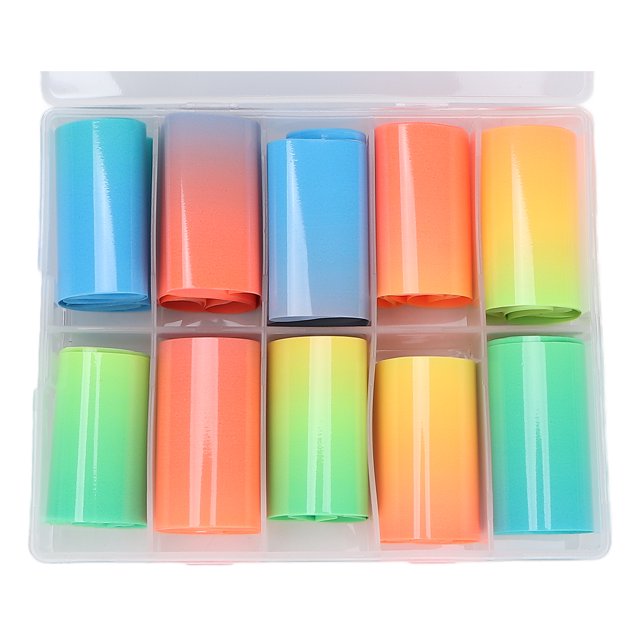 Manicure Transfer Sticker, Bright Charming 10 Rolls Nail Art Transfer Stickers For Travels
