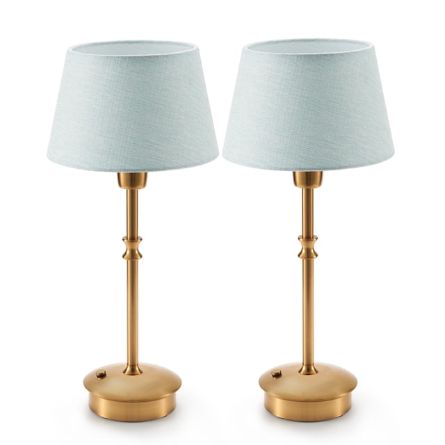 UMEXUS Petite Lampe Sans Fil Rechargeable, Ensemble de 2 Lampes de Table, Lumières à Intensité Réglable à Piles, Lumière d'Accent Portable pour Table Latérale