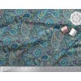 thumbnail image 2 of Soimoi Polyester Crepe Fabric Floral & Paisley Print Sewing Fabric Yard 42 Inch Wide, 2 of 5