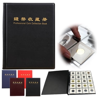 120-Slot Coin Collection Album: Multi-Color Pockets for Cardboard Flip Holders – Organize and Display Coins with Ease