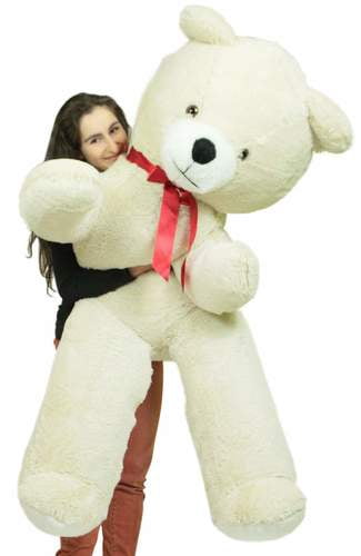 Big Plush Giant 6 Ft Teddy Bear 72 Inch White Soft Oversized Teddybear Weighs 20 Pounds