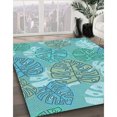 thumbnail image 3 of Ahgly Company Machine Washable Indoor Square Transitional Light Sea Green Area Rugs, 4' Square, 3 of 7