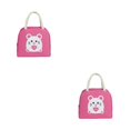 thumbnail image 1 of Transemion Stay Organized With Large Capacity For Home Or Office Large Capacity Design Lunch Bags For Women Bag Deep pink 1 2Set, 1 of 6