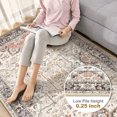 thumbnail image 3 of 3x5 Retro Floral Medallion Area Rug -Bedroom Rug Soft Throw Printed Bathroom Kitchen Entry Foyer Mat, Vintage Non-Slip Washable Carpet for Front Door Laundry Room Bath Office-Multi, 3 of 7