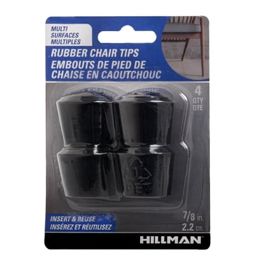 EMBOUT DE CHAISE EN CAOUTCHOUC 7/8 "NOIR 4PC