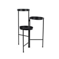 thumbnail image 1 of Mainstays Black 8" Metal 3-Tier Plant Stand, 1 of 8
