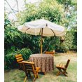 thumbnail image 2 of Vargottam Indoor/OutdoorRoundTablecloth 58 InchTablecloth with Umbrella Hole & Zip- Waterproof TableCloth TableCovers for Backyard Table -Light Brown, 2 of 7