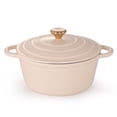 thumbnail image 1 of 3.5 Litre Kitchen Star Cast Iron Dutch Oven 24cm, White, Easy Cleanup, Compatible with all Cooktops., 1 of 6