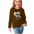 thumbnail image 2 of RXIRUCGD Chemises à Manches Longues pour Filles, Col Rond Mignon, Blouses Décontractées Élégantes (Marron, Taille : 3 Ans), 2 of 5