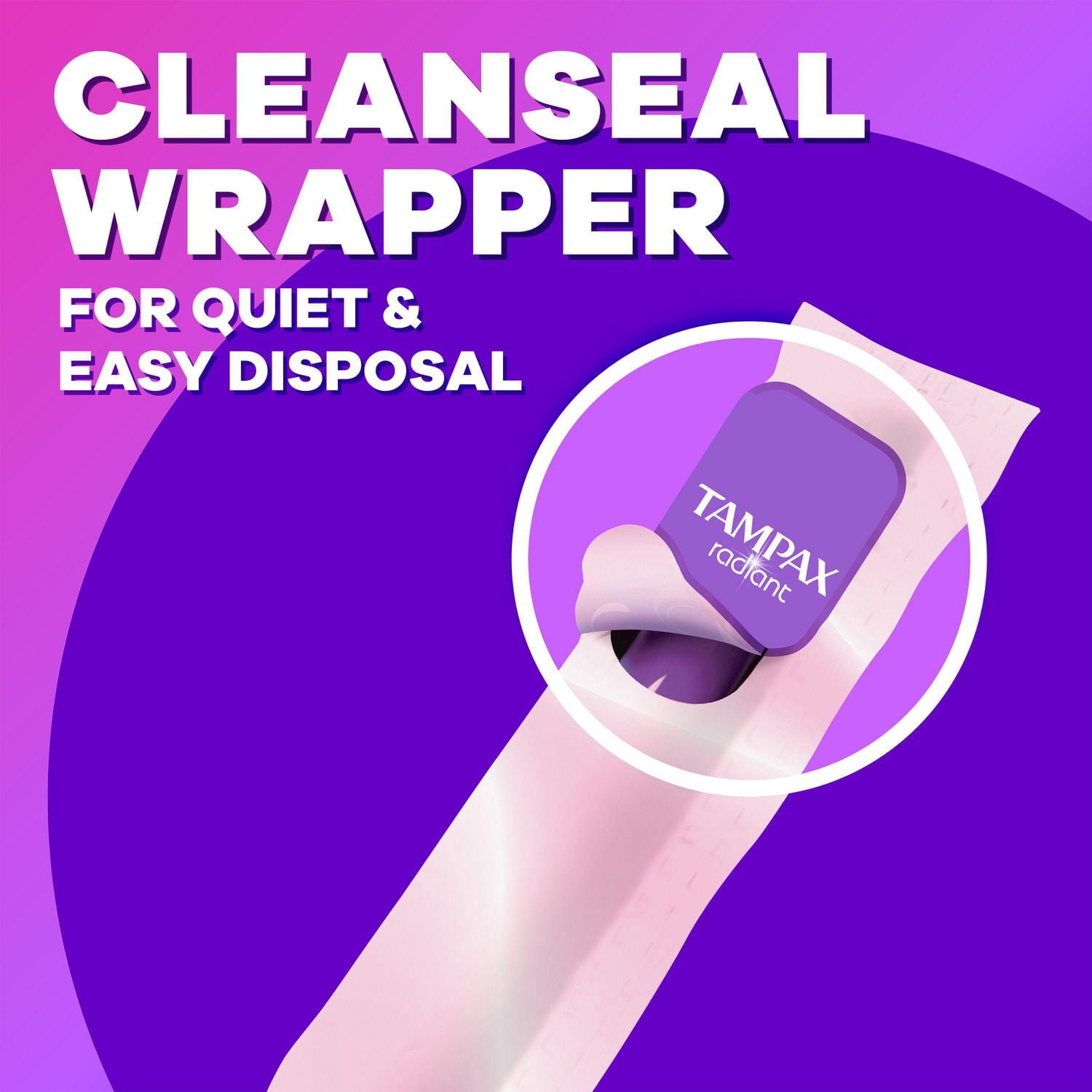 Tampax Compact Radiant Tampons, avec Tresse LeakGuard & Applicateur Extensible, Absorption Super, Non Parfumés