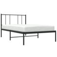 thumbnail image 3 of vidaXL Metal Bed Frame with Headboard Black 100x200 cm, 3 of 5