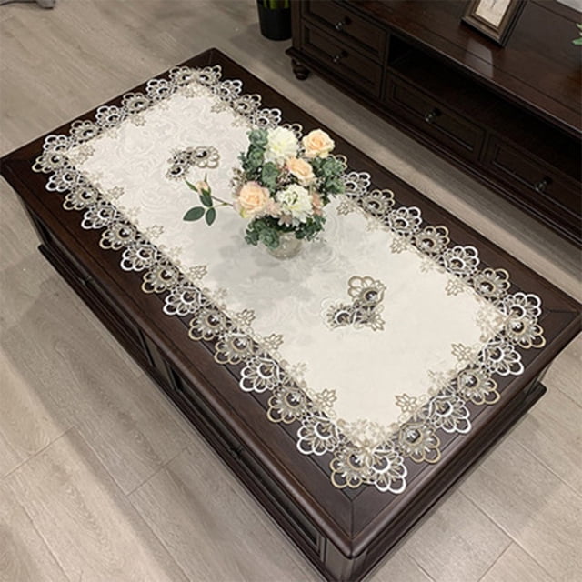 Table Cloth,Rectangle European Embroidered CoffeeTablecloth Western Tea Table Cloth,20*40 Inch,Multi-pattern Options
