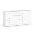 thumbnail image 1 of Levan Home 6-Drawer Contemporary Engineered Wood Double Dresser in White, 1 of 13