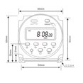 thumbnail image 5 of 12V LCD Numérique Micro-Ordinateur de Commande de Puissance Minuterie Commutateur Temps Relais Panneau de Montage, 5 of 5