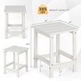 thumbnail image 3 of Costway 14" Patio Adirondack Side End Table HDPE Square Weather Resistant Garden White, 3 of 9