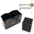 thumbnail image 4 of ZheElen Barber Storage Box Compartments Hairbrush Comb Scissors Display Rack Styling Organizer Dresser Table Cosmetic Professional Black Black, 4 of 6