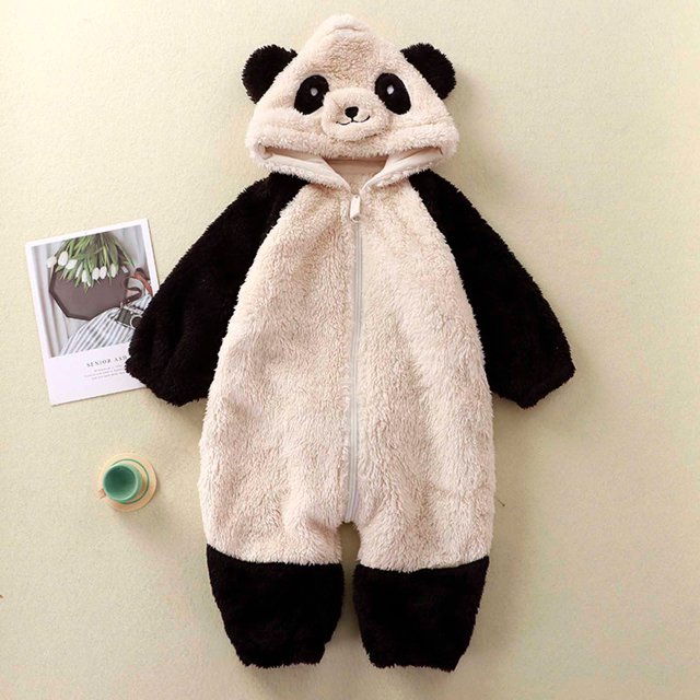 LSLJS Automne Hiver Nourrisson Tout-Petit Bébé Combinaison à Capuche en Peluche Barboteuses Manches Longues en Poils de Lapin Combinaison de Neige à Capuche Grenouillères Vêtements d'Extérieur Tenues