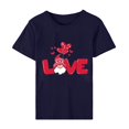 thumbnail image 5 of Pisexur T-shirt de la Saint-Valentin Haut T-shirt de la Saint-Valentin pour Femme Amour Imprimé T-shirt à Manches Courtes Haut à Manches Courtes Col Rond Haut/chemise, 5 of 5