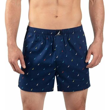 Nautica Men's Classic Cotton Woven Boxer, Sail/Multi-42621, M